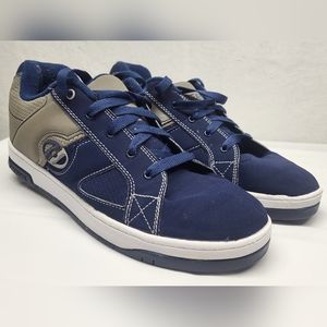 Rare Size 9 Men's Heely's Split-Roller Blue/Grey Reflective Shoes/Skate Shoes